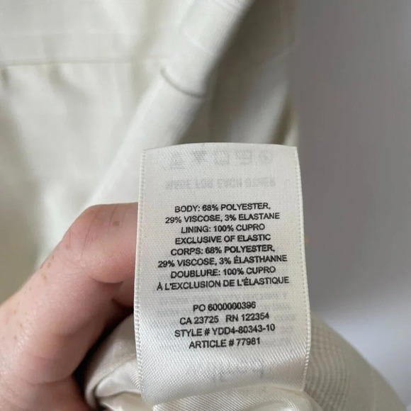 Aritzia Wilfred New Classic Plaid Check Mini Dress Beige Espace Size 6 - Picture 9 of 9